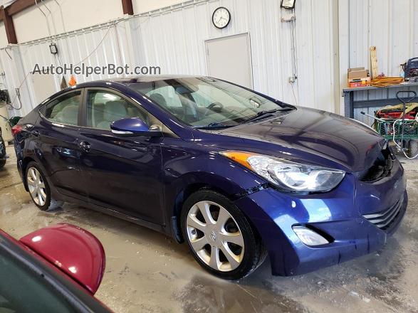 2013 Hyundai Elantra Gls Blue vin: 5NPDH4AE8DH181496