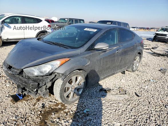 2013 Hyundai Elantra Gls Gray vin: 5NPDH4AE8DH335205