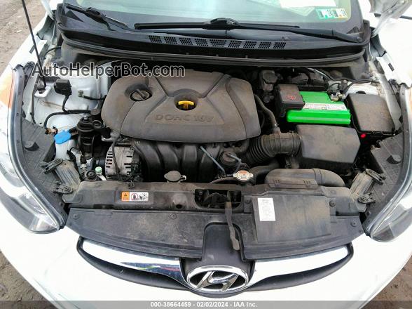 2013 Hyundai Elantra Gls White vin: 5NPDH4AE8DH446868