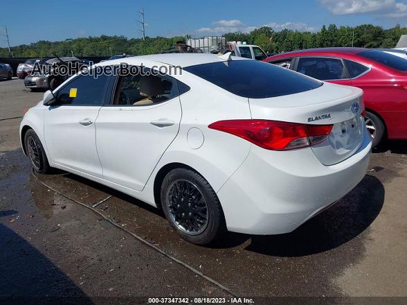 2013 Hyundai Elantra Gls White vin: 5NPDH4AEXDH223358