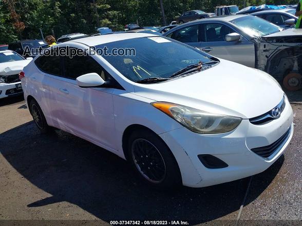2013 Hyundai Elantra Gls White vin: 5NPDH4AEXDH223358