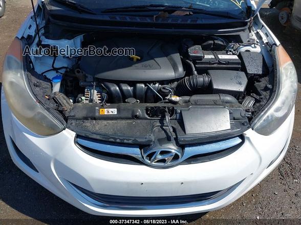 2013 Hyundai Elantra Gls White vin: 5NPDH4AEXDH223358