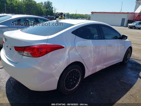 2013 Hyundai Elantra Gls White vin: 5NPDH4AEXDH223358
