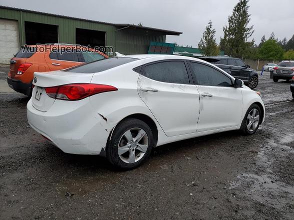 2013 Hyundai Elantra Gls White vin: 5NPDH4AEXDH294284
