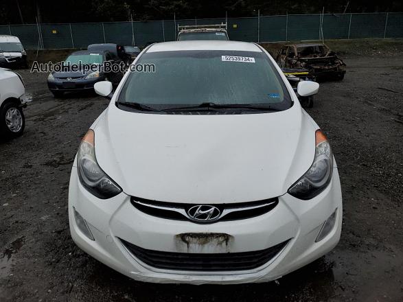 2013 Hyundai Elantra Gls White vin: 5NPDH4AEXDH294284