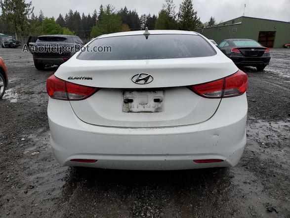 2013 Hyundai Elantra Gls White vin: 5NPDH4AEXDH294284