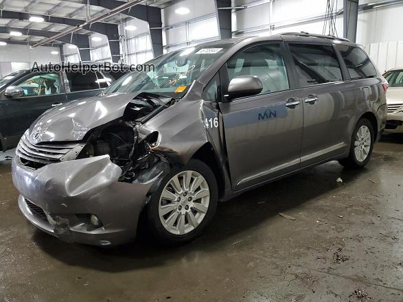 2015 Toyota Sienna Xle Серый vin: 5TDDK3DC4FS122772