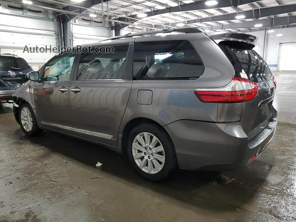 2015 Toyota Sienna Xle Серый vin: 5TDDK3DC4FS122772