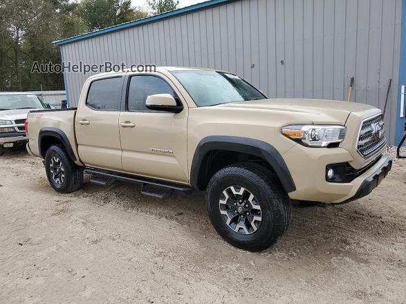 2017 Toyota Tacoma Double Cab Beige vin: 5TFCZ5AN1HX057532
