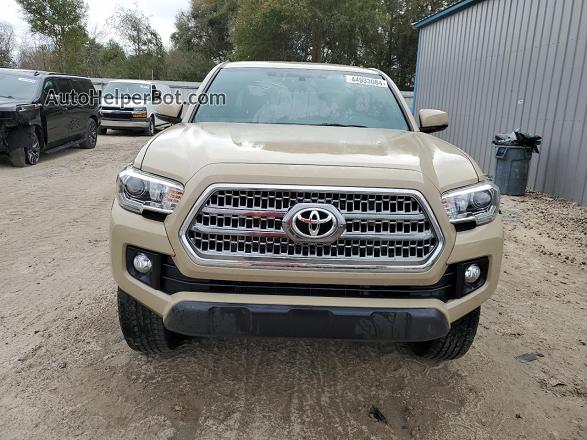 2017 Toyota Tacoma Double Cab Beige vin: 5TFCZ5AN1HX057532