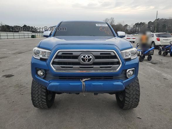 2017 Toyota Tacoma Double Cab Blue vin: 5TFGZ5AN6HX109982