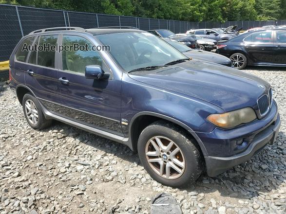 2004 Bmw X5 3.0i Blue vin: 5UXFA13524LU44584