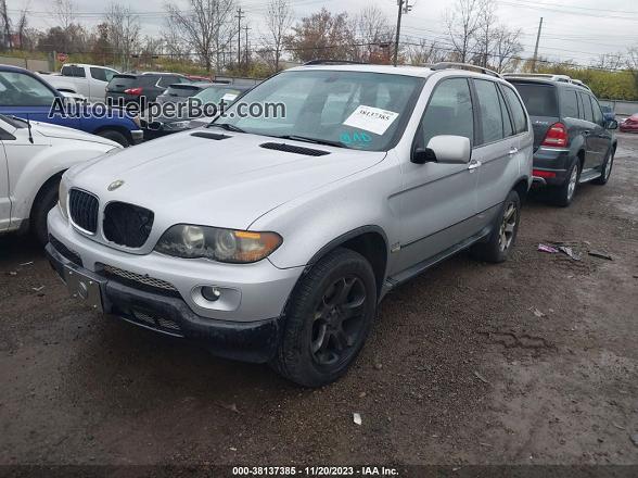 2004 Bmw X5 3.0i Silver vin: 5UXFA13544LU25504