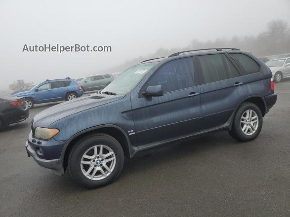 2004 Bmw X5 3.0i Blue vin: 5UXFA13554LU24359