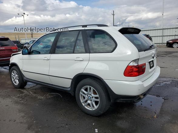 2004 Bmw X5 3.0i White vin: 5UXFA13554LU40237