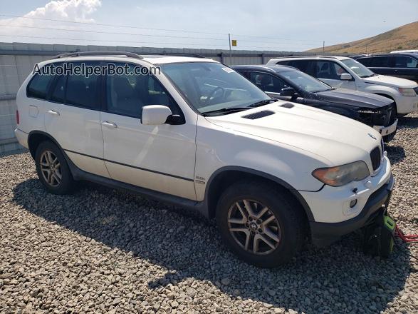 2004 Bmw X5 3.0i White vin: 5UXFA13594LU35719