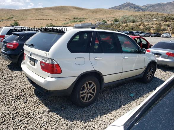 2004 Bmw X5 3.0i White vin: 5UXFA13594LU35719