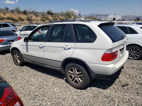 2004 Bmw X5 3.0i White vin: 5UXFA13594LU35719