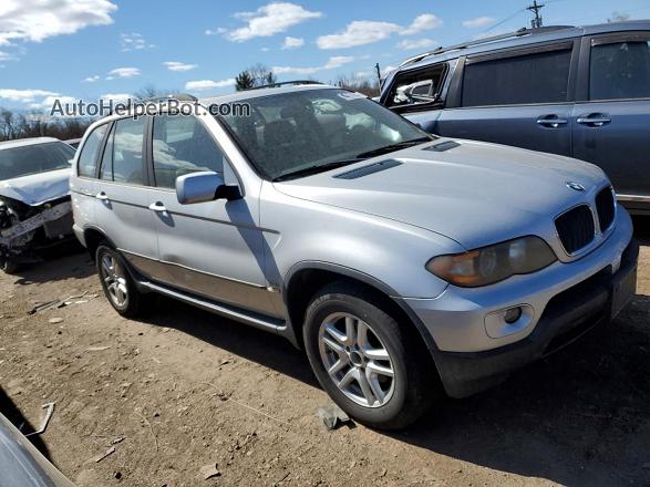 2004 Bmw X5 3.0i Silver vin: 5UXFA13594LU44937