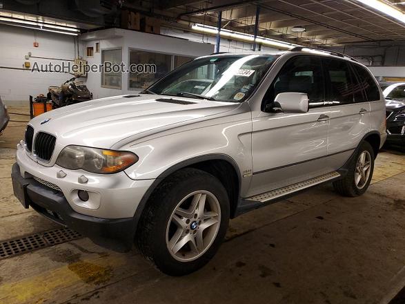 2004 Bmw X5 3.0i Silver vin: 5UXFA135X4LU21084