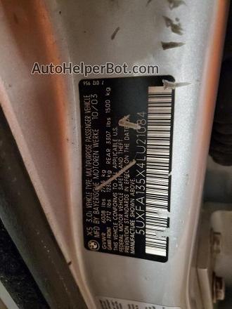2004 Bmw X5 3.0i Silver vin: 5UXFA135X4LU21084