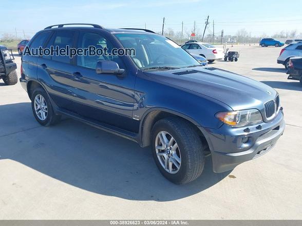 2004 Bmw X5 3.0i Blue vin: 5UXFA135X4LU22848