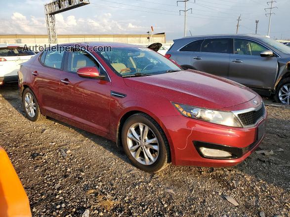 2013 Kia Optima Lx Maroon vin: 5XXGM4A77DG193919