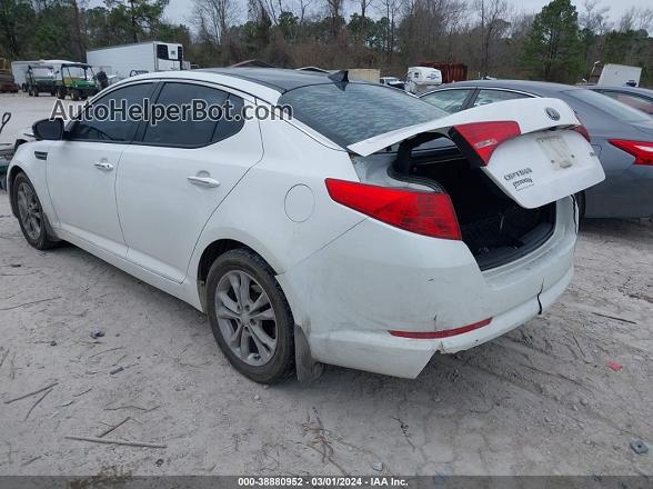 2013 Kia Optima Ex White vin: 5XXGN4A77DG127870
