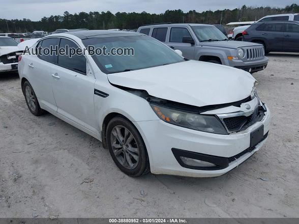 2013 Kia Optima Ex White vin: 5XXGN4A77DG127870