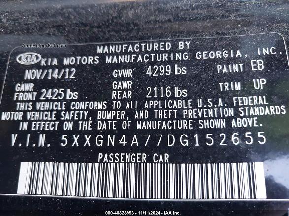 2013 Kia Optima Ex Black vin: 5XXGN4A77DG152655