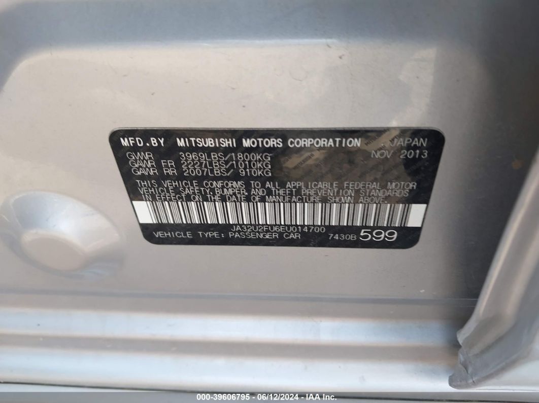Price & History 2014 Mitsubishi Lancer Es 2.0l I-4 Dohc, Vvt
