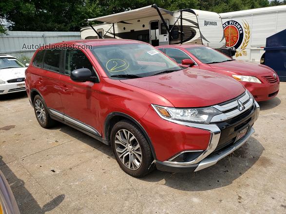 2017 Mitsubishi Outlander Es Red vin: JA4AD2A36HZ042252