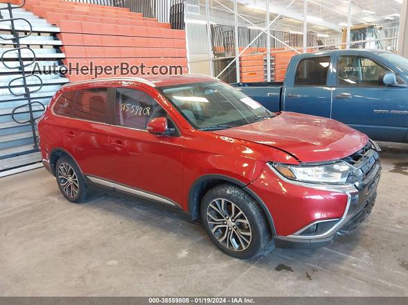 2017 Mitsubishi Outlander Se/sel Красный vin: JA4AD3A33HZ042909