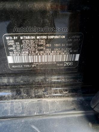 2017 Mitsubishi Outlander Es Black vin: JA4AZ2A31HZ060109