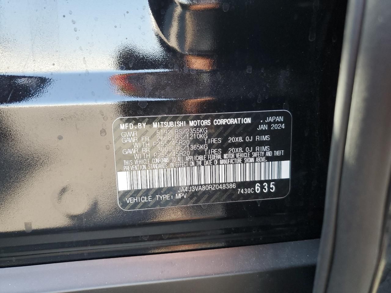 @mo0al_u シリアル Price & History 2024 Mitsubishi Outlander Se 2.5l 4 vin