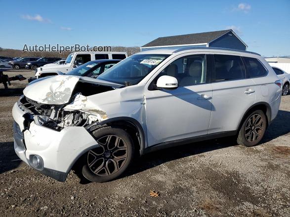 2015 Mitsubishi Outlander Gt White vin: JA4JZ4AX0FZ003783