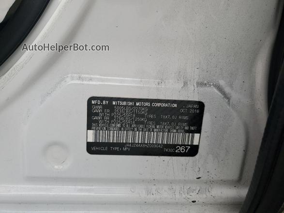 2017 Mitsubishi Outlander Gt White vin: JA4JZ4AX8HZ009642