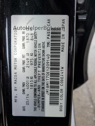 2014 Mazda 3 Sv Black vin: JM1BM1T70E1209140