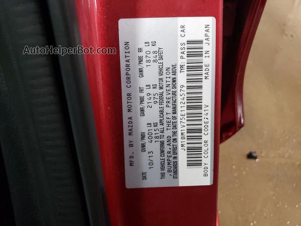 2014 Mazda 3 Touring Red vin: JM1BM1V75E1124579