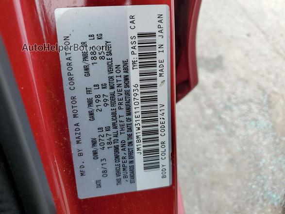2014 Mazda 3 Grand Touring Red vin: JM1BM1W31E1107936