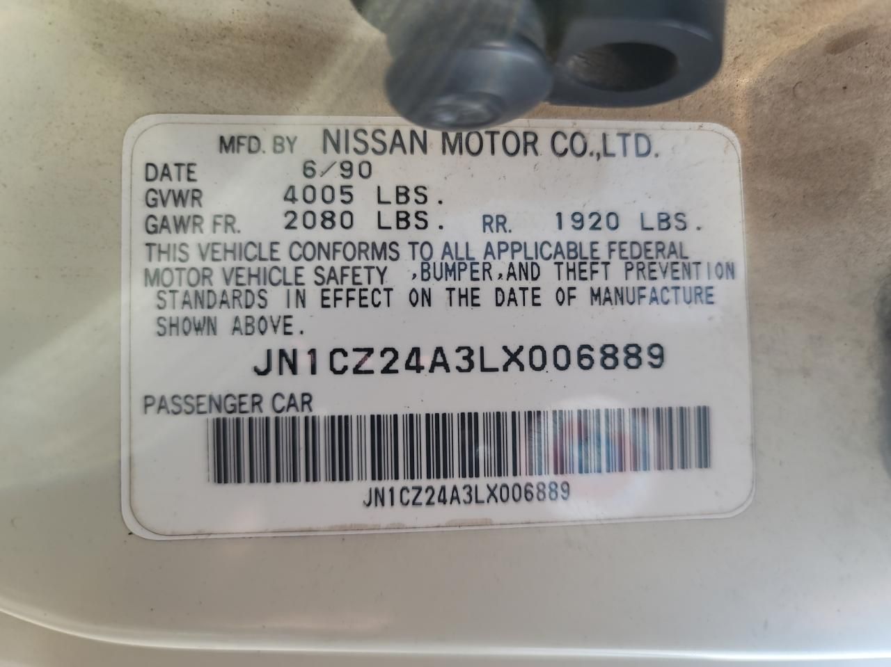 Price & History 1990 Nissan 300zx 3.0l 6 vin: JN1CZ24A3LX006889