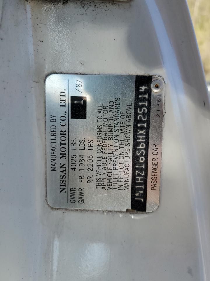 Price & History 1987 Nissan 300zx 2+2 3.0l 6 vin