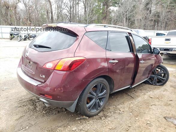 2010 Nissan Murano S Maroon vin: JN8AZ1MU1AW002789