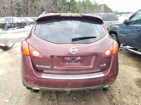 2010 Nissan Murano S Maroon vin: JN8AZ1MU1AW002789