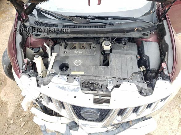 2010 Nissan Murano S Maroon vin: JN8AZ1MU1AW002789