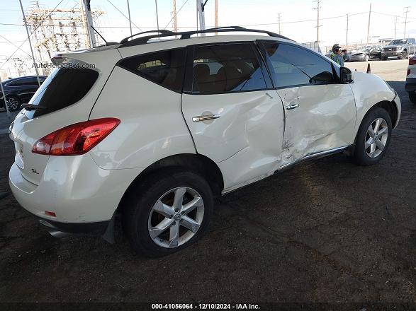 2010 Nissan Murano Sl White vin: JN8AZ1MU6AW008667
