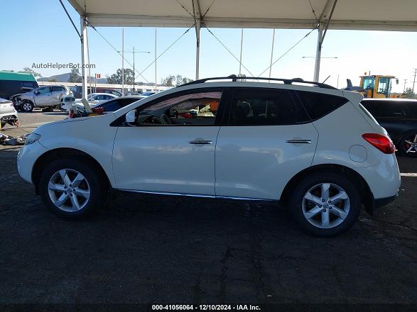 2010 Nissan Murano Sl White vin: JN8AZ1MU6AW008667