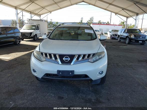 2010 Nissan Murano Sl White vin: JN8AZ1MU6AW008667