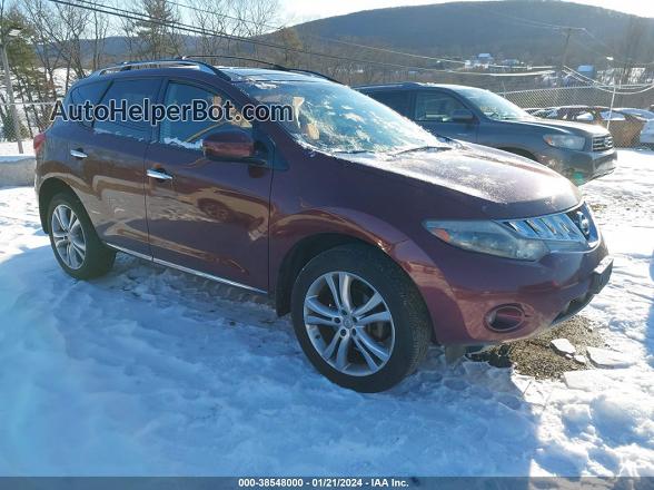 2010 Nissan Murano Le Maroon vin: JN8AZ1MW2AW110405