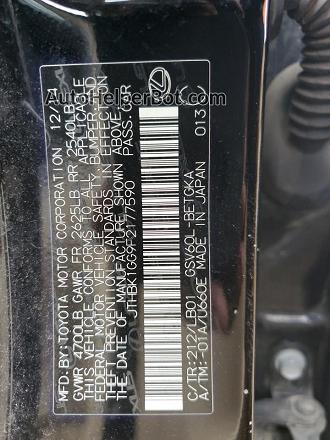 2015 Lexus Es 350 Black vin: JTHBK1GG9F2177590